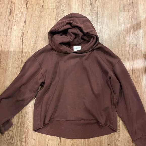 Ambercrombie and Fitch Fleece Cut-Off Hoodie - Picture 2 of 3